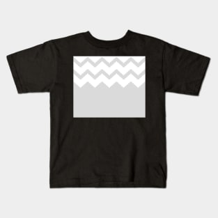 Zigzag geometric pattern - gray and white. Kids T-Shirt